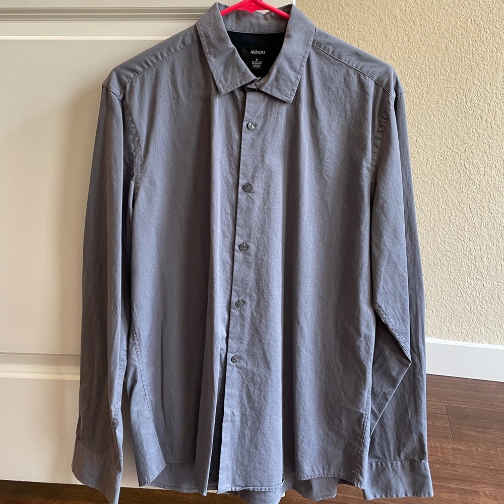 Men’s Gray Alfani Button Down Shirt
